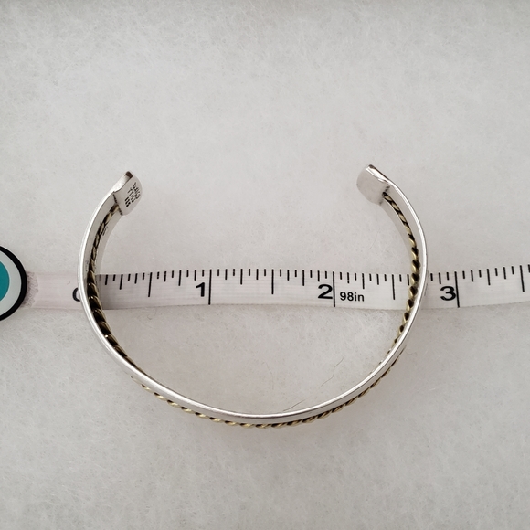 Silpada Sterling Silver Brass Braid Vintage Cuff B0001 - Picture 9 of 12